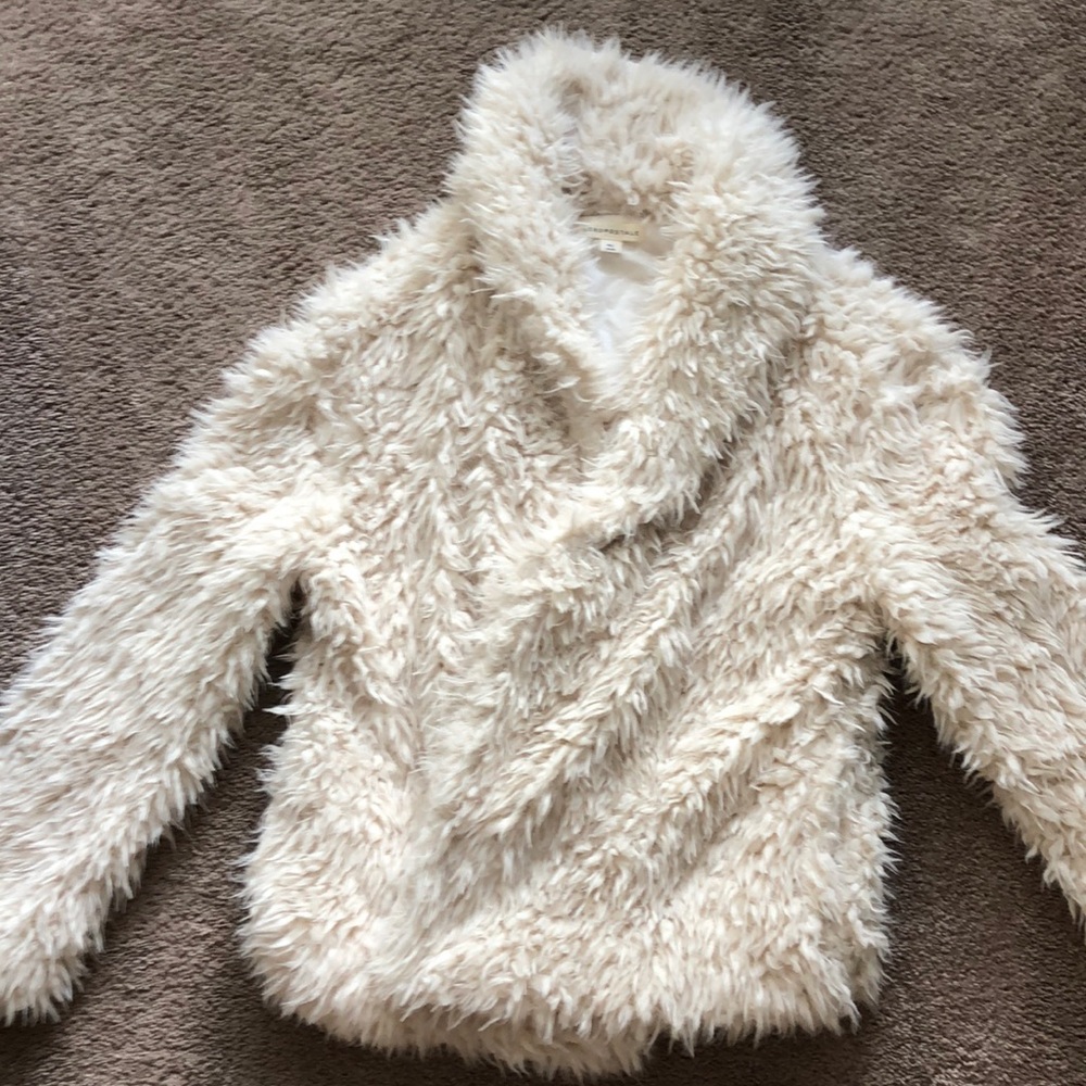 White fuzzy jacket